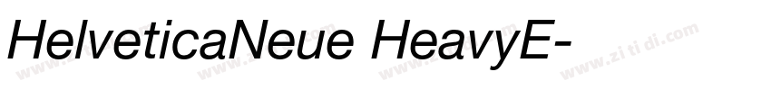 HelveticaNeue HeavyE字体转换